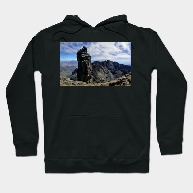 Climbers on Sgurr Dearg (the  Inaccessible Pinnacle) Hoodie by chrisdrabble